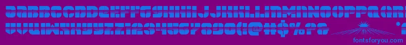 spacecruiserhalf-fontti – siniset fontit violetilla taustalla