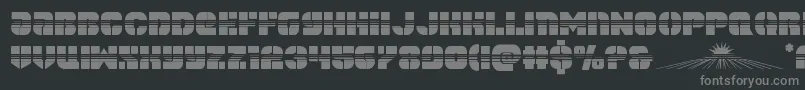 spacecruiserhalf Font – Gray Fonts on Black Background