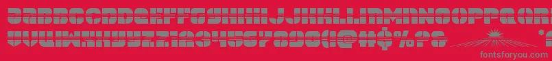 Police spacecruiserhalf – polices grises sur fond rouge