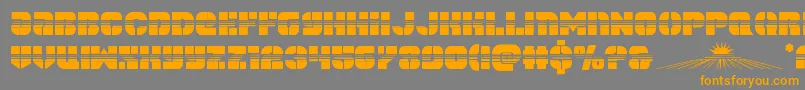 spacecruiserhalf Font – Orange Fonts on Gray Background