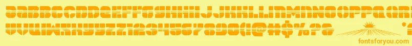 Подробнее о шрифте spacecruiserhalf Шрифт spacecruiserhalf – оранжевые шрифты на жёлтом фоне