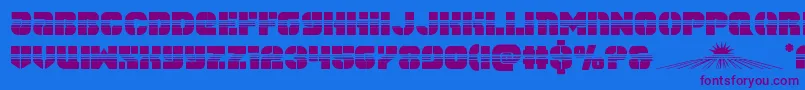En savoir plus sur la police spacecruiserhalf Police spacecruiserhalf – polices violettes sur fond bleu