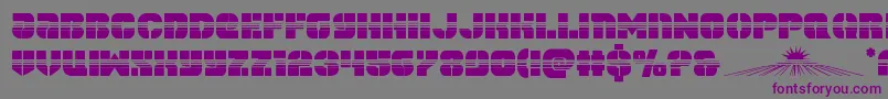 Police spacecruiserhalf – polices violettes sur fond gris