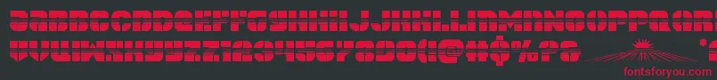 spacecruiserhalf Font – Red Fonts on Black Background