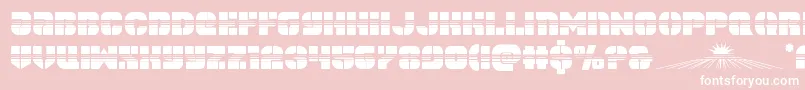 フォントspacecruiserhalf – ピンクの背景に白い文字