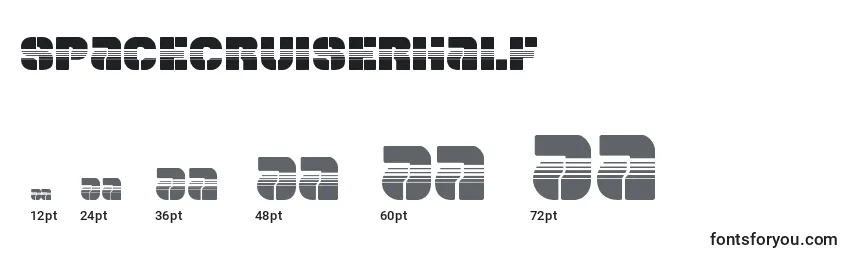 Размеры шрифта Spacecruiserhalf