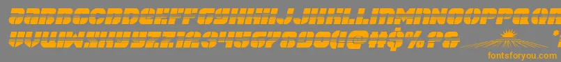 Weitere Informationen zur spacecruiserhalfital-Schriftart spacecruiserhalfital-Schriftart – Orangefarbene Schriften auf grauem Hintergrund