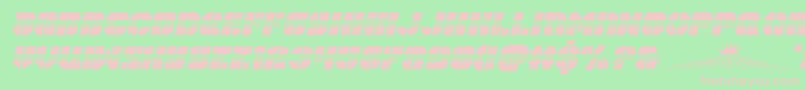 spacecruiserhalfital Font – Pink Fonts on Green Background