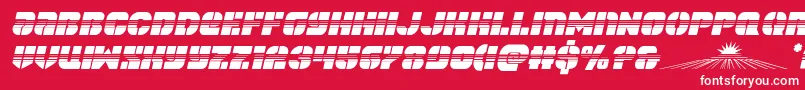 spacecruiserhalfital Font – White Fonts on Red Background