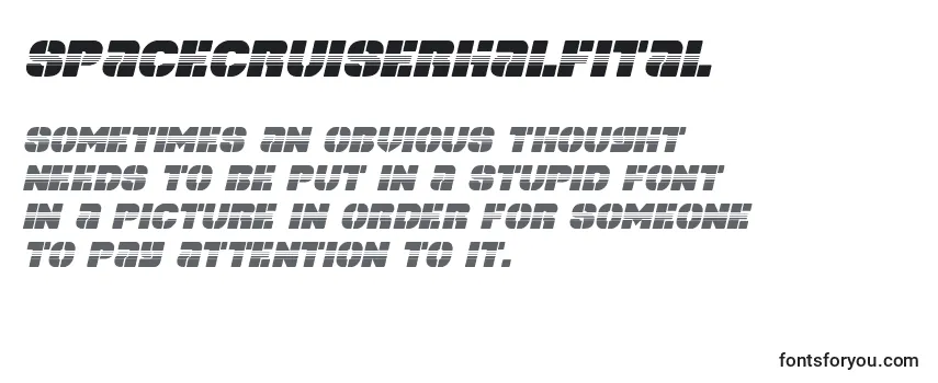 Review of the Spacecruiserhalfital Font