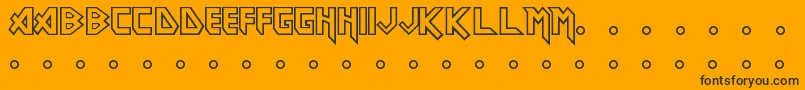 Eddie-Schriftart – Schwarze Schriften auf orangefarbenem Hintergrund