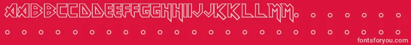 Eddie Font – Pink Fonts on Red Background
