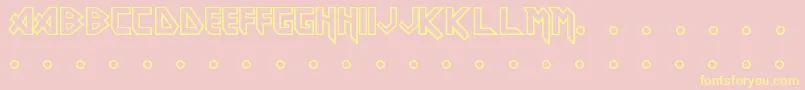 Eddie Font – Yellow Fonts on Pink Background