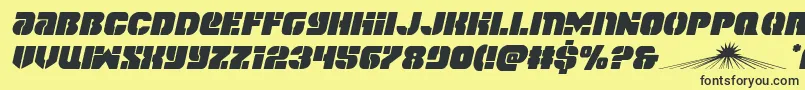 spacecruiserital Font – Black Fonts on Yellow Background