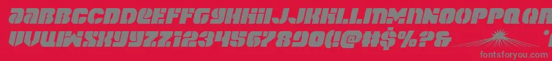 spacecruiserital Font – Gray Fonts on Red Background