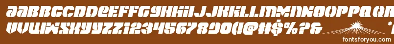 spacecruiserital Font – White Fonts on Brown Background