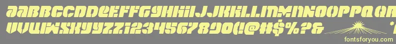 spacecruiserital Font – Yellow Fonts on Gray Background