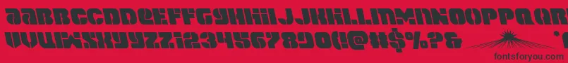 spacecruiserleft Font – Black Fonts on Red Background