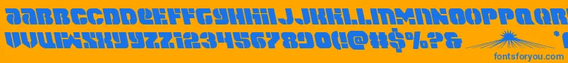 More about spacecruiserleft Font spacecruiserleft Font – Blue Fonts on Orange Background