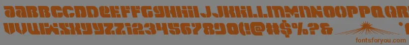 spacecruiserleft Font – Brown Fonts on Gray Background