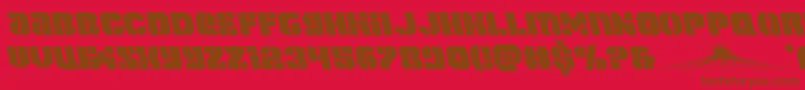 spacecruiserleft Font – Brown Fonts on Red Background