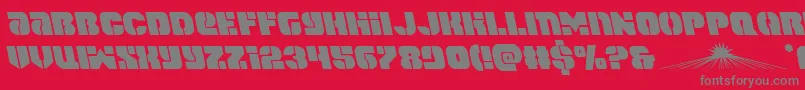 spacecruiserleft Font – Gray Fonts on Red Background