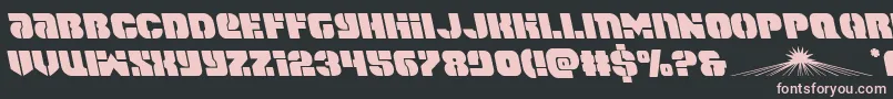 spacecruiserleft Font – Pink Fonts on Black Background