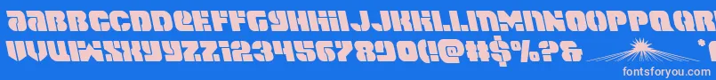 spacecruiserleft Font – Pink Fonts on Blue Background