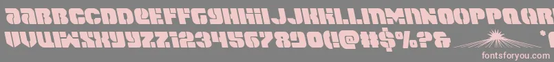 Шрифт spacecruiserleft – розовые шрифты на сером фоне
