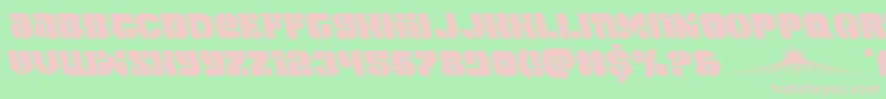 spacecruiserleft Font – Pink Fonts on Green Background