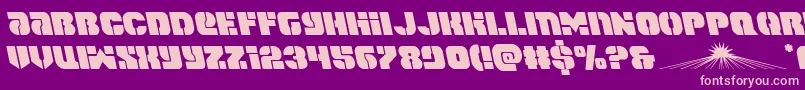 spacecruiserleft Font – Pink Fonts on Purple Background
