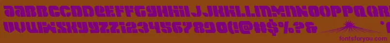 spacecruiserleft Font – Purple Fonts on Brown Background