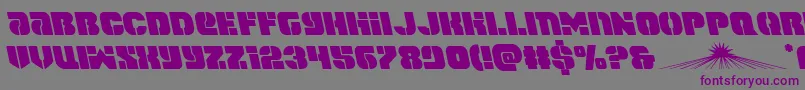 spacecruiserleft Font – Purple Fonts on Gray Background