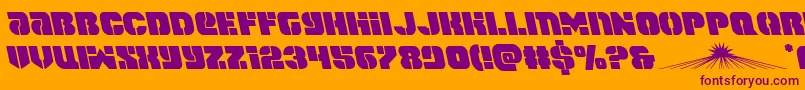 spacecruiserleft Font – Purple Fonts on Orange Background