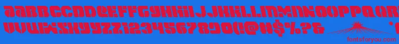 spacecruiserleft Font – Red Fonts on Blue Background