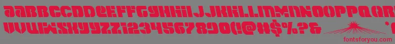 spacecruiserleft Font – Red Fonts on Gray Background