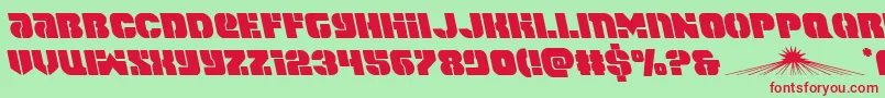 spacecruiserleft Font – Red Fonts on Green Background