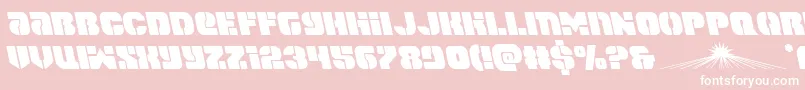 spacecruiserleft Font – White Fonts on Pink Background