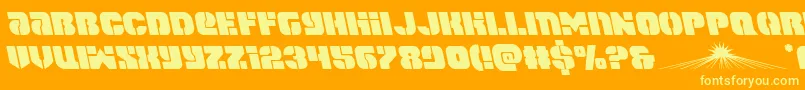 spacecruiserleft Font – Yellow Fonts on Orange Background