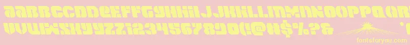 spacecruiserleft Font – Yellow Fonts on Pink Background