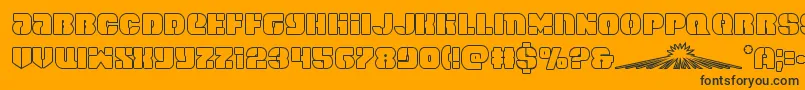 spacecruiserout Font – Black Fonts on Orange Background