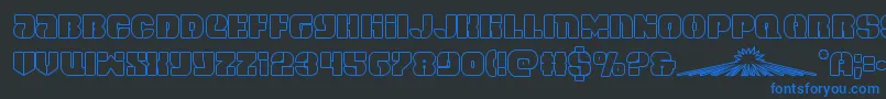 More about spacecruiserout Font spacecruiserout Font – Blue Fonts on Black Background