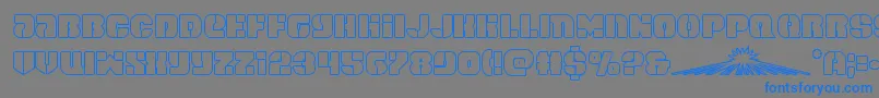 spacecruiserout Font – Blue Fonts on Gray Background
