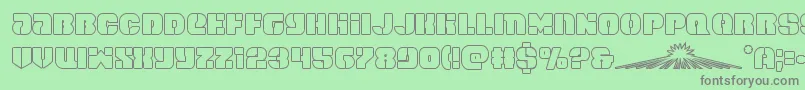 spacecruiserout Font – Gray Fonts on Green Background