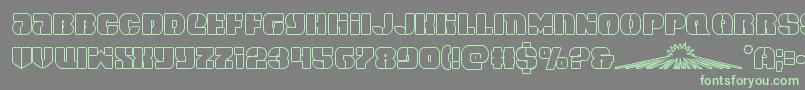 spacecruiserout Font – Green Fonts on Gray Background