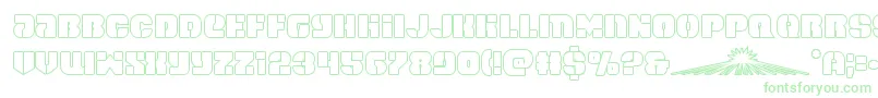 spacecruiserout Font – Green Fonts on White Background