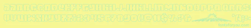 More about spacecruiserout Font spacecruiserout Font – Green Fonts on Yellow Background