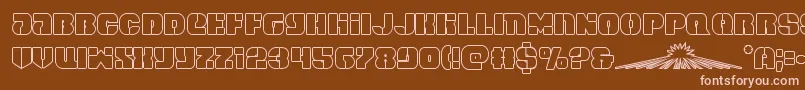 spacecruiserout Font – Pink Fonts on Brown Background