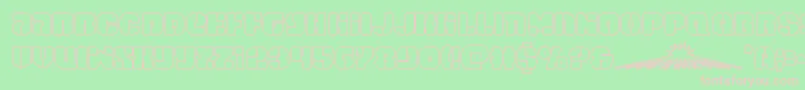 spacecruiserout Font – Pink Fonts on Green Background