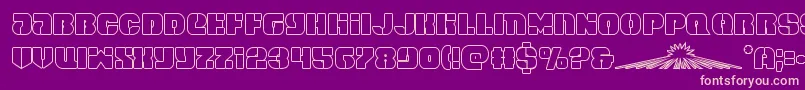 spacecruiserout Font – Pink Fonts on Purple Background